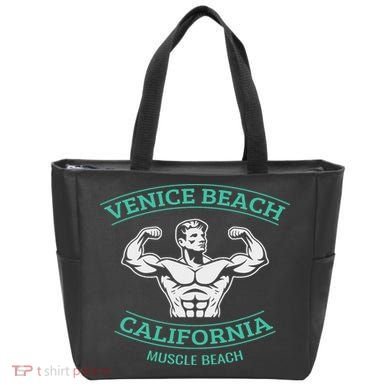 Venice Beach California Bodybuilder Tote Bag