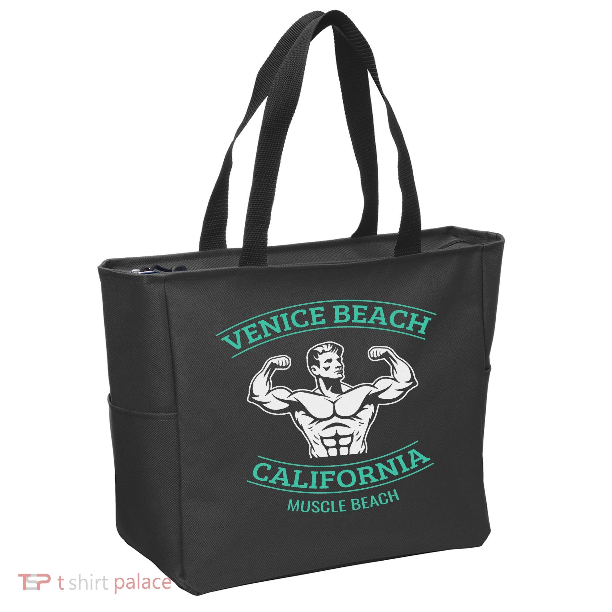 Venice Beach California Bodybuilder Tote Bag
