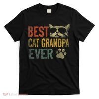 Vintage Best Cat Grandpa Ever TShirt Cat Grandpa Father's D TShirt T-Shirt thumb 0
