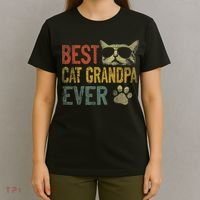 Vintage Best Cat Grandpa Ever TShirt Cat Grandpa Father's D TShirt T-Shirt thumb 4