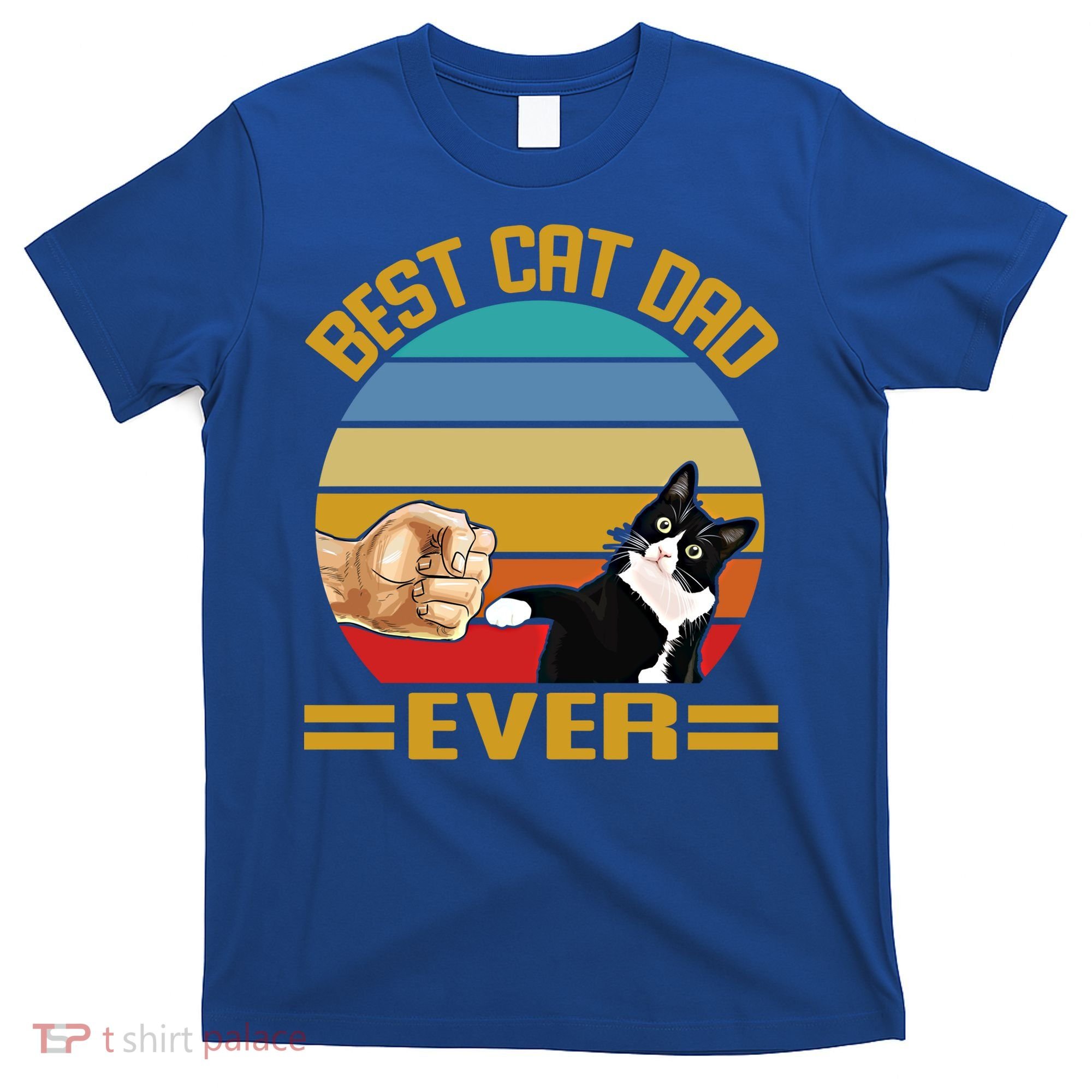 Vintage Best Cat Dad Ever Funny Saying Cats Dad Gift T-Shirt