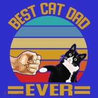 Vintage Best Cat Dad Ever Funny Saying Cats Dad Gift T-Shirt thumb 7