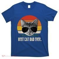 Vintage Best Cat Dad Ever Retro Cat Daddy FatherS Day T-Shirt thumb 0