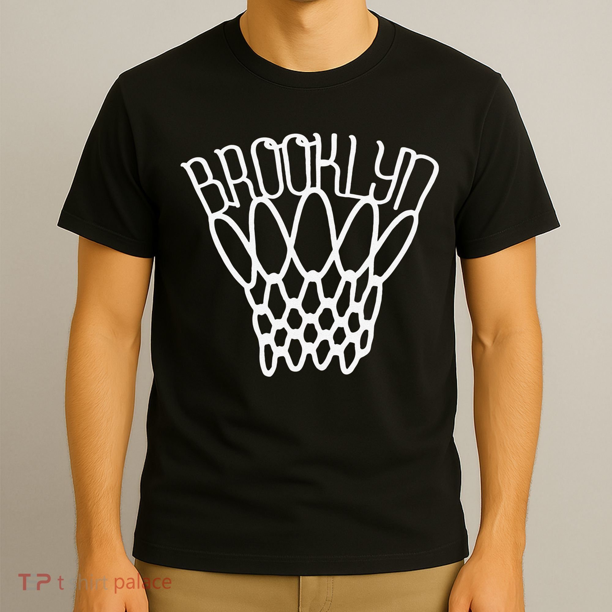 vintage Brooklyn city new york basketball net player T-Shirt