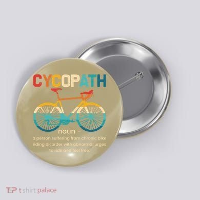 Vintage Bicycle Cycopath Gift For Cyclists Button