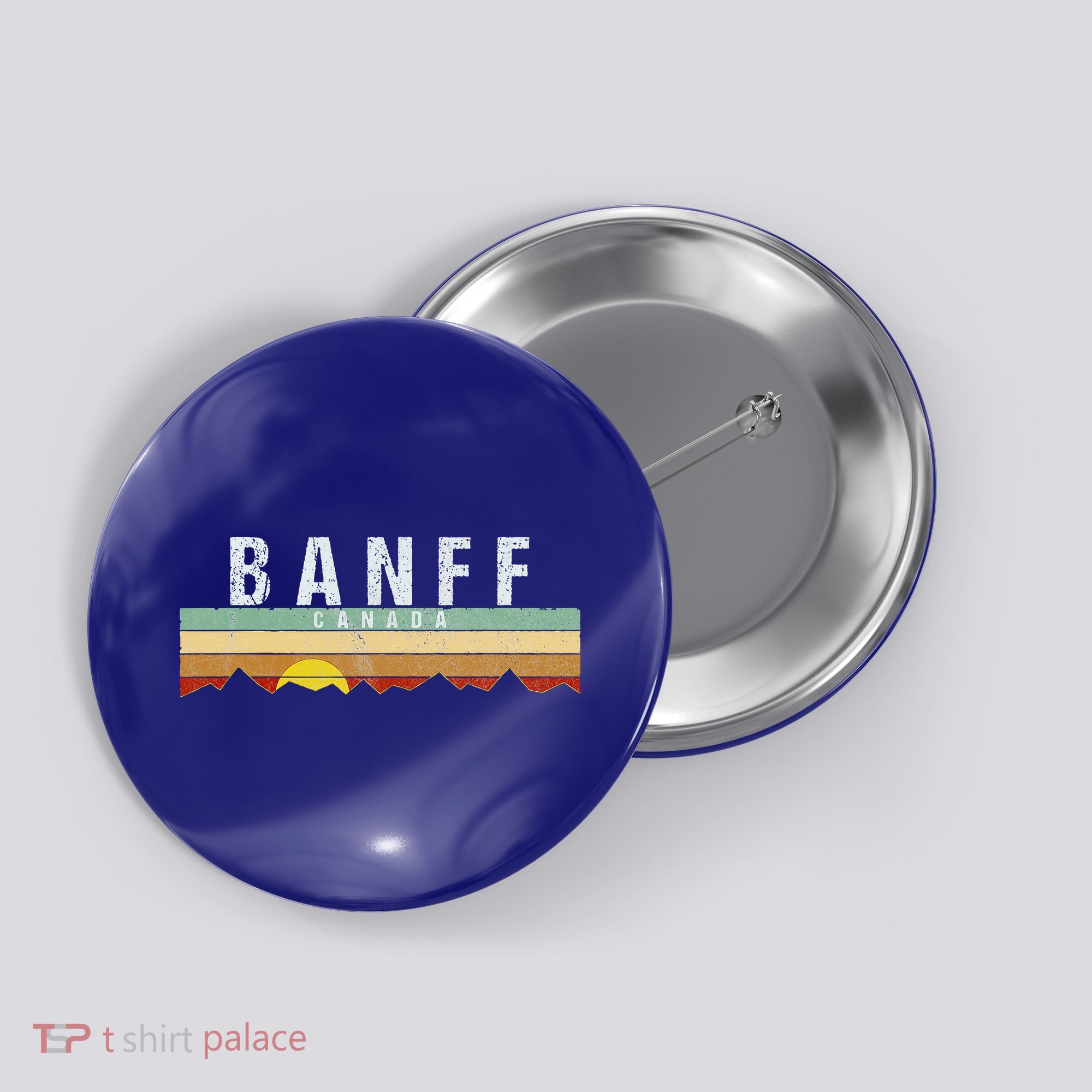 Vintage Banff Canada Retro Button