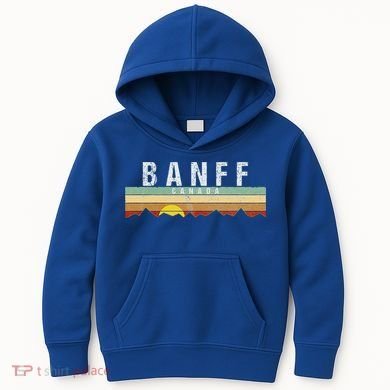 Vintage Banff Canada Retro Kids Hoodie