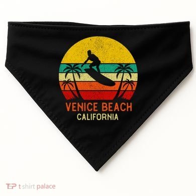 Venice Beach California Sunset USA-Made Doggie Bandana