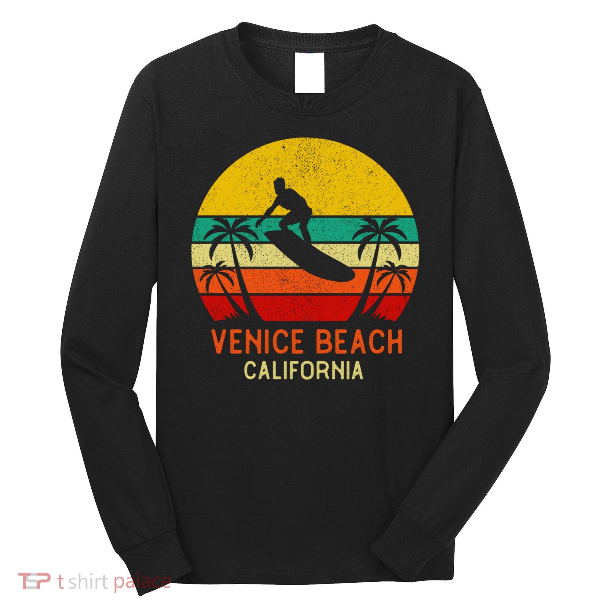 Venice Beach California Sunset Long Sleeve Shirt