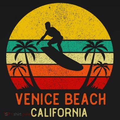 Venice Beach California Sunset Sustainable Bucket Hat
