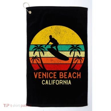 Venice Beach California Sunset Golf Towel