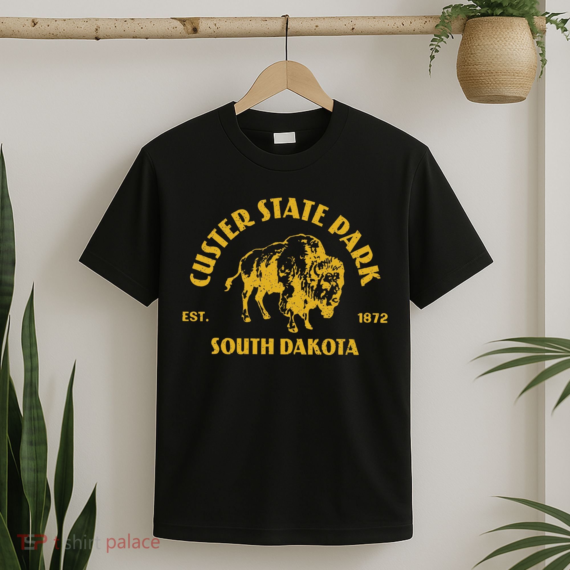 Vintage Bison Custer State Park South Dakota Travel Souvenir T-Shirt