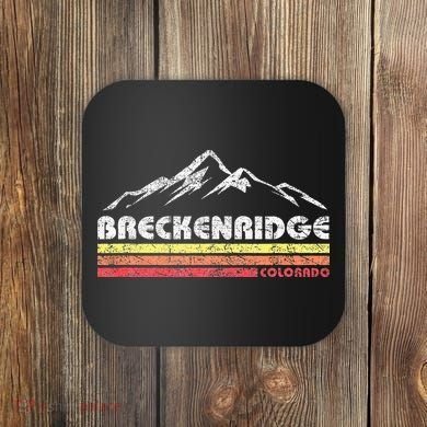 Vintage Breckenridge Colorado Throwback Retro Mountain Coaster