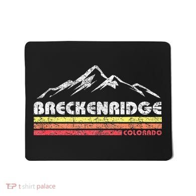 Vintage Breckenridge Colorado Throwback Retro Mountain Mousepad