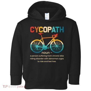 Vintage Bicycle Cycopath Gift For Cyclists Toddler Hoodie