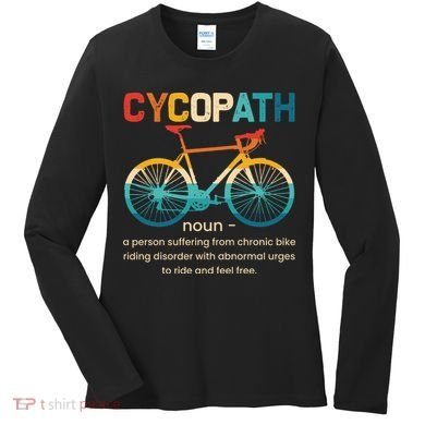 Vintage Bicycle Cycopath Gift For Cyclists Women's Long Sleeve Shirt
