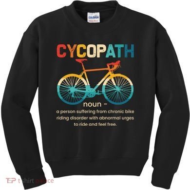 Vintage Bicycle Cycopath Gift For Cyclists Kids Sweatshirt