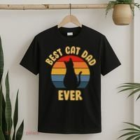 Vintage Best Cat Dad Ever T-Shirt thumb 2