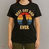 Vintage Best Cat Dad Ever T-Shirt thumb 4