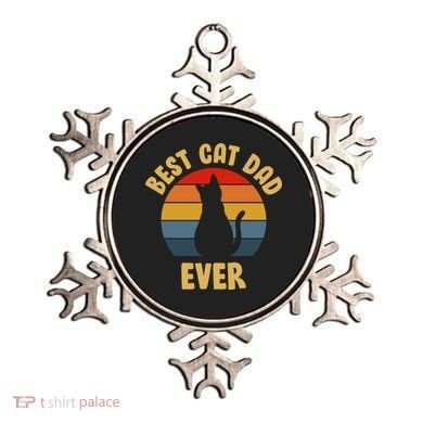 Vintage Best Cat Dad Ever Ornament