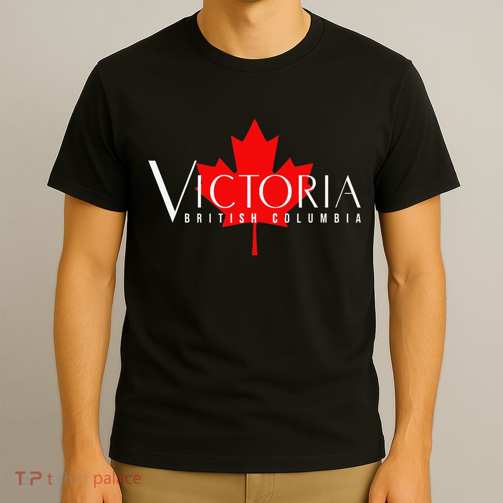VICTORIA BRITISH COLUMBIA BC CANADA GARDEN CITY MAPLE LEAF T-Shirt