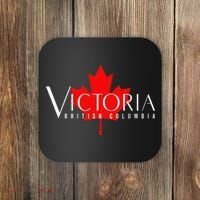 VICTORIA BRITISH COLUMBIA BC CANADA GARDEN CITY MAPLE LEAF Coaster thumb 0