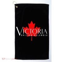 VICTORIA BRITISH COLUMBIA BC CANADA GARDEN CITY MAPLE LEAF Golf Towel thumb 0