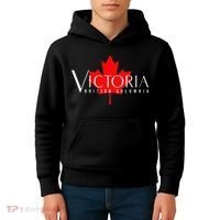 VICTORIA BRITISH COLUMBIA BC CANADA GARDEN CITY MAPLE LEAF Kids Hoodie thumb 4