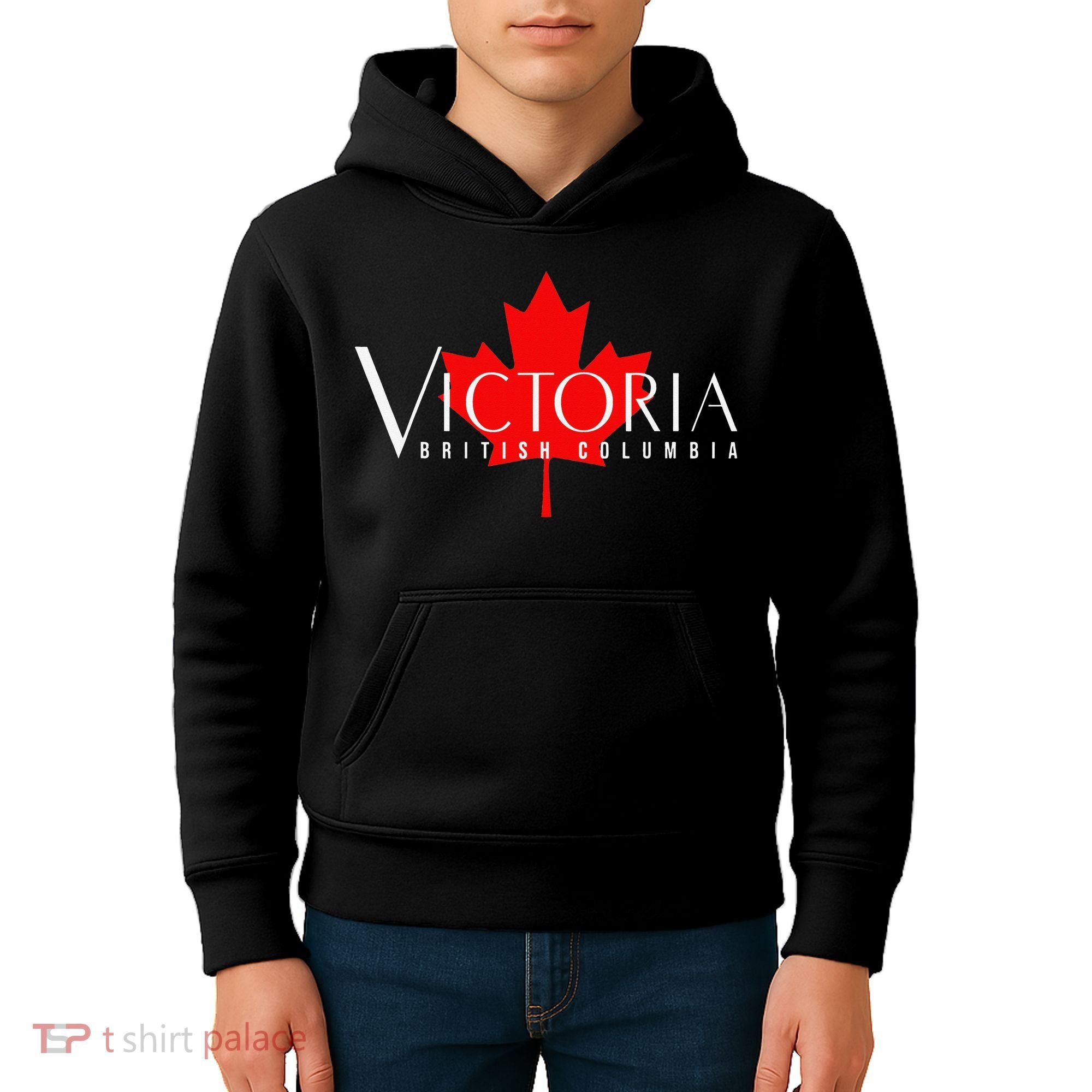 VICTORIA BRITISH COLUMBIA BC CANADA GARDEN CITY MAPLE LEAF Kids Hoodie