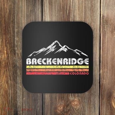 Vintage Breckenridge Colorado Throwback Retro Mountain Coaster