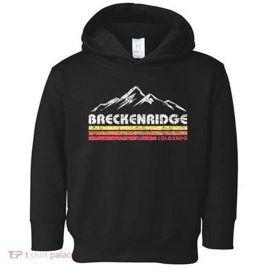 Vintage Breckenridge Colorado Throwback Retro Mountain Toddler Hoodie