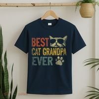 Vintage Best Cat Grandpa Ever Shirt Cat Grandpa Father's Day T-Shirt thumb 2