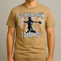 Vintage Baseball Catcher Funny Go Ahead Run I Dare You T-Shirt thumb 3