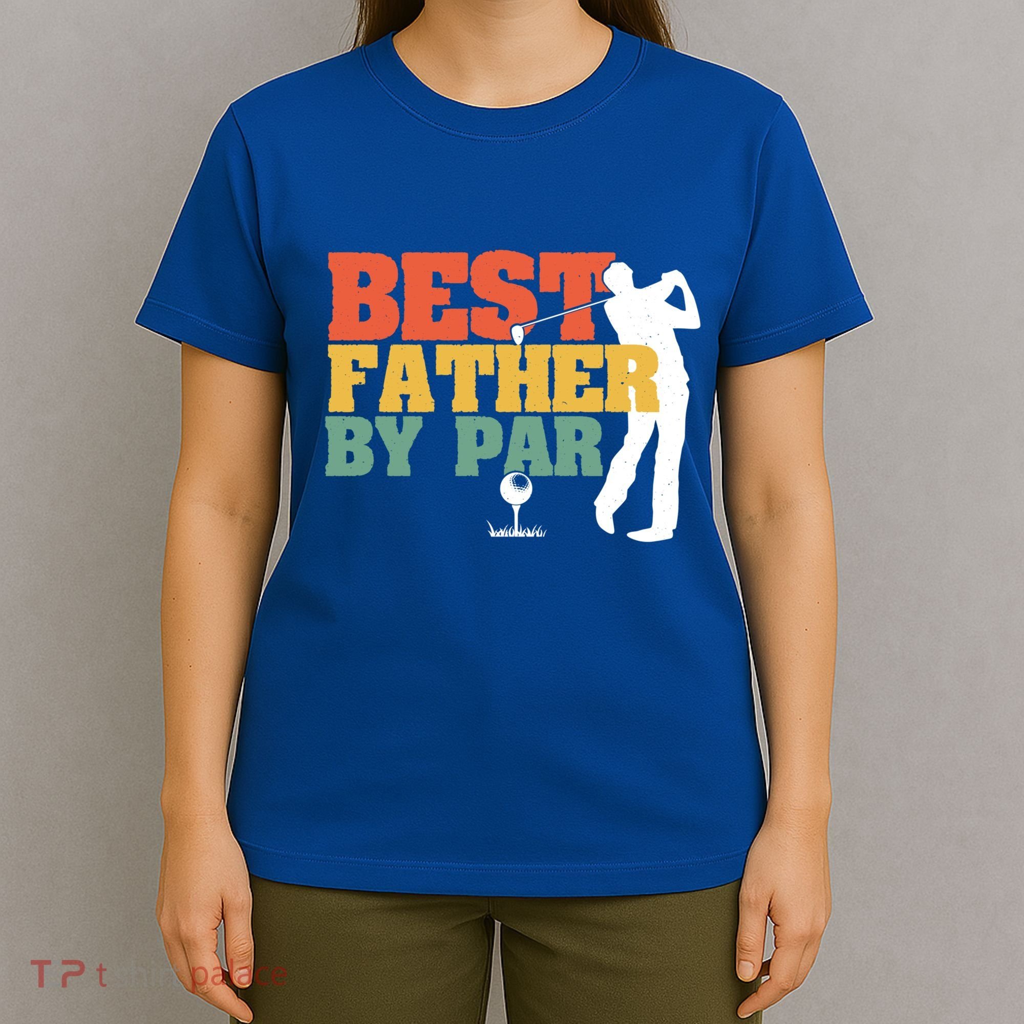 Vintage Best Dad By Par Disc Golf Dad Fathers Day Birthday Gift T-Shirt