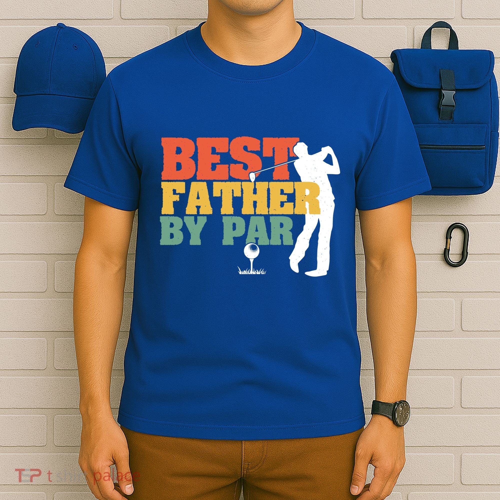 Vintage Best Dad By Par Disc Golf Dad Fathers Day Birthday Gift T-Shirt