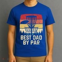 Vintage Best Dad By Par Funny FatherS Day Disc Golf Player Cool Gift T-Shirt thumb 3