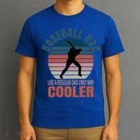 Vintage Baseball Dad Like A Regular Dad But Cooler Gift T-Shirt thumb 3