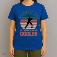 Vintage Baseball Dad Like A Regular Dad But Cooler Gift T-Shirt thumb 4