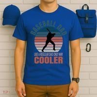 Vintage Baseball Dad Like A Regular Dad But Cooler Gift T-Shirt thumb 6