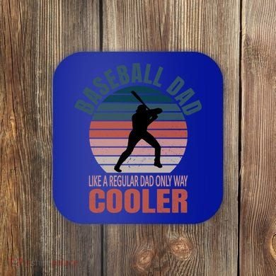 Vintage Baseball Dad Like A Regular Dad But Cooler Gift Coaster