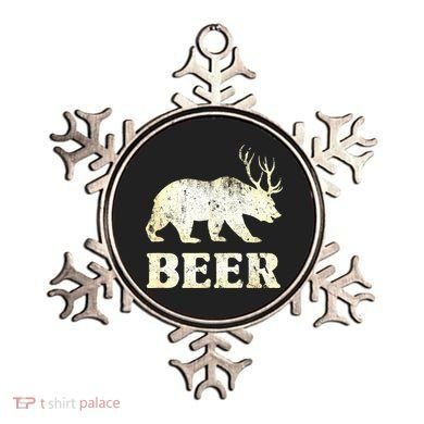 Vintage Bear Deer Funny Beer Ornament