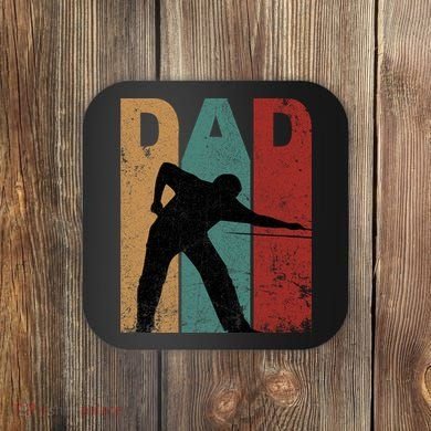 Vintage Billiards Dad Father’s Day Coaster