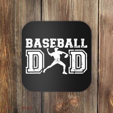 Vintage Baseball Dad Coaster