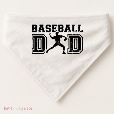 Vintage Baseball Dad USA-Made Doggie Bandana