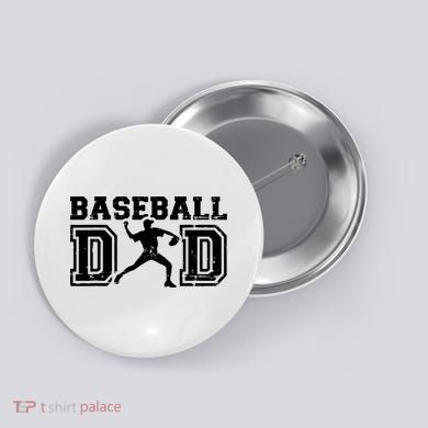 Vintage Baseball Dad Button