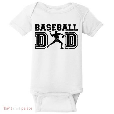 Vintage Baseball Dad Baby Bodysuit