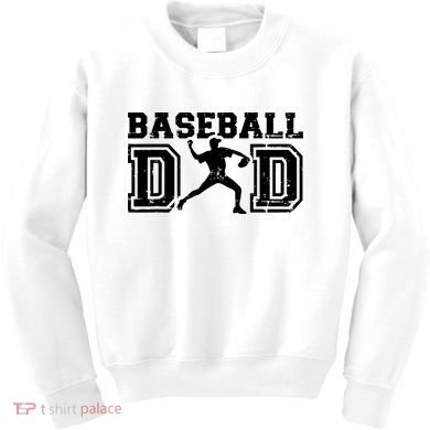 Vintage Baseball Dad Kids Sweatshirt