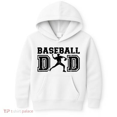 Vintage Baseball Dad Kids Hoodie