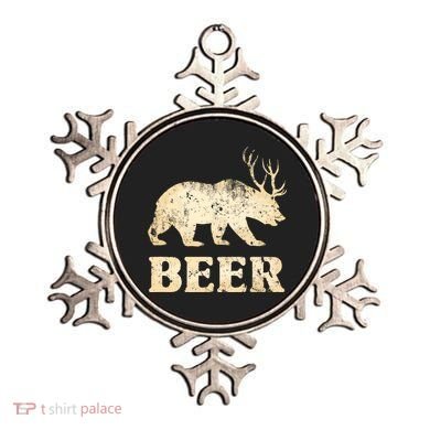 Vintage Bear Deer Funny Beer Ornament