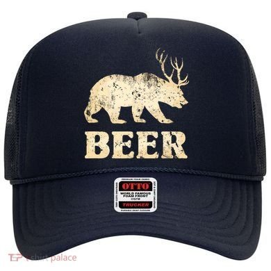 Vintage Bear Deer Funny Beer Hat